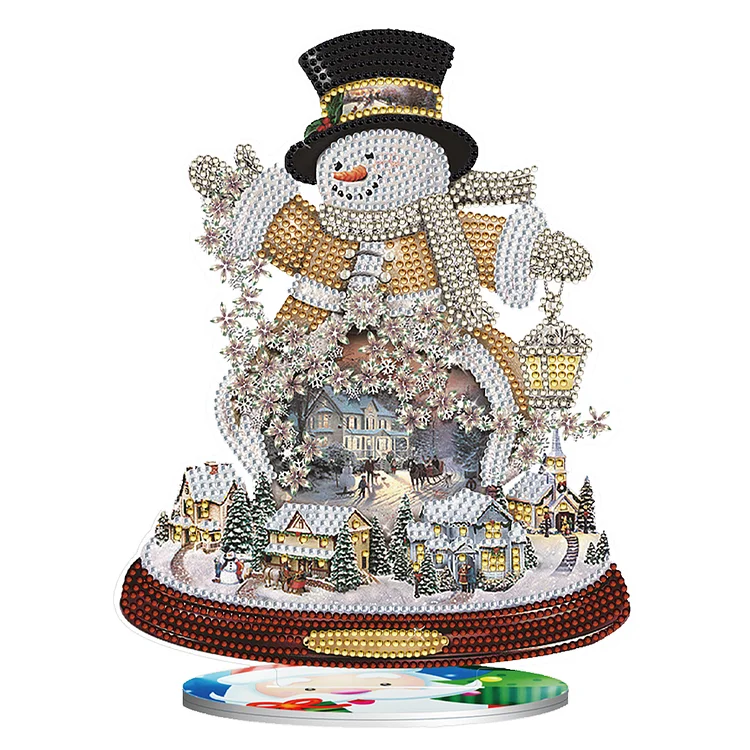 Christmas Theme Crystal Diamond Ornament Art Craft Round Drill Acrylic Kids Gift