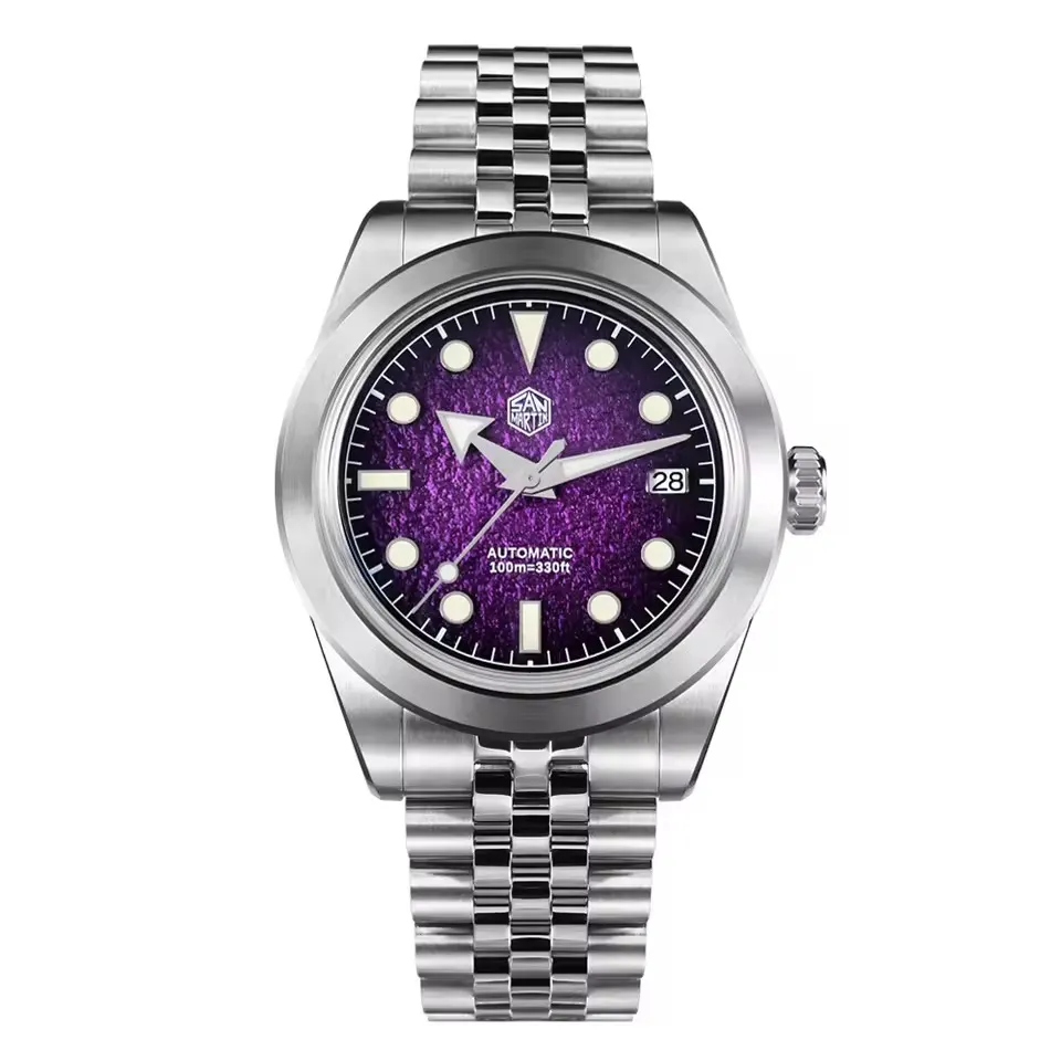 ★EU-Pre-Owned★San Martin 39mm Men Sunray Enamel Dial Watch SN0053 San Martin Watch san martin watchSan Martin Watch