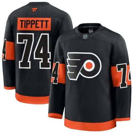 Men's Philadelphia Flyers #74 Owen Tippett Black Alternate Premium Jersey