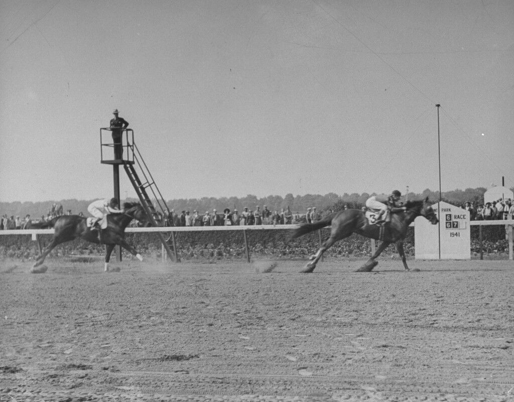 1941 Eddie Arcaro WHIRLAWAY Robert Morris Horse Racing 8x10 Photo Poster painting Triple Crown