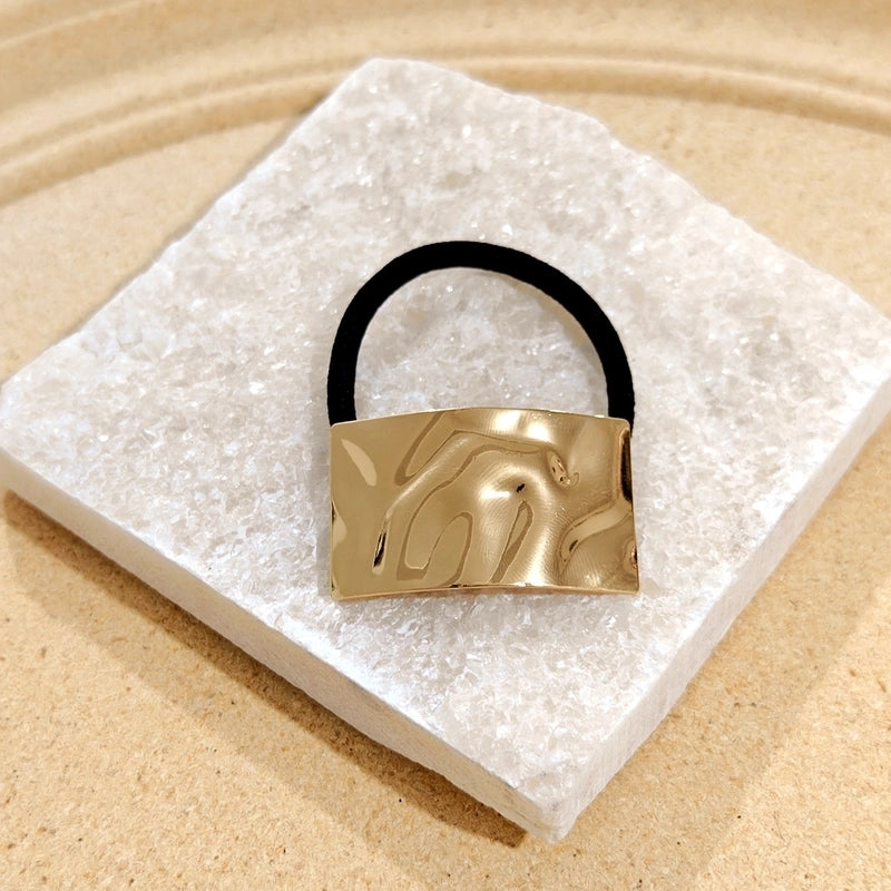 Women’s Casual Minimalist Solid Color Metal Plating Hair Tie