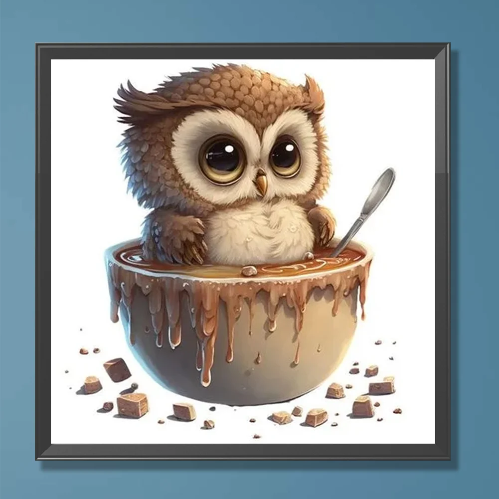 Full Round Diamond Painting 30*30cm - Owl