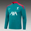 2024/2025 Liverpool Half-Pull Training Suit Green Jersey 1:1 Thai Quality Set