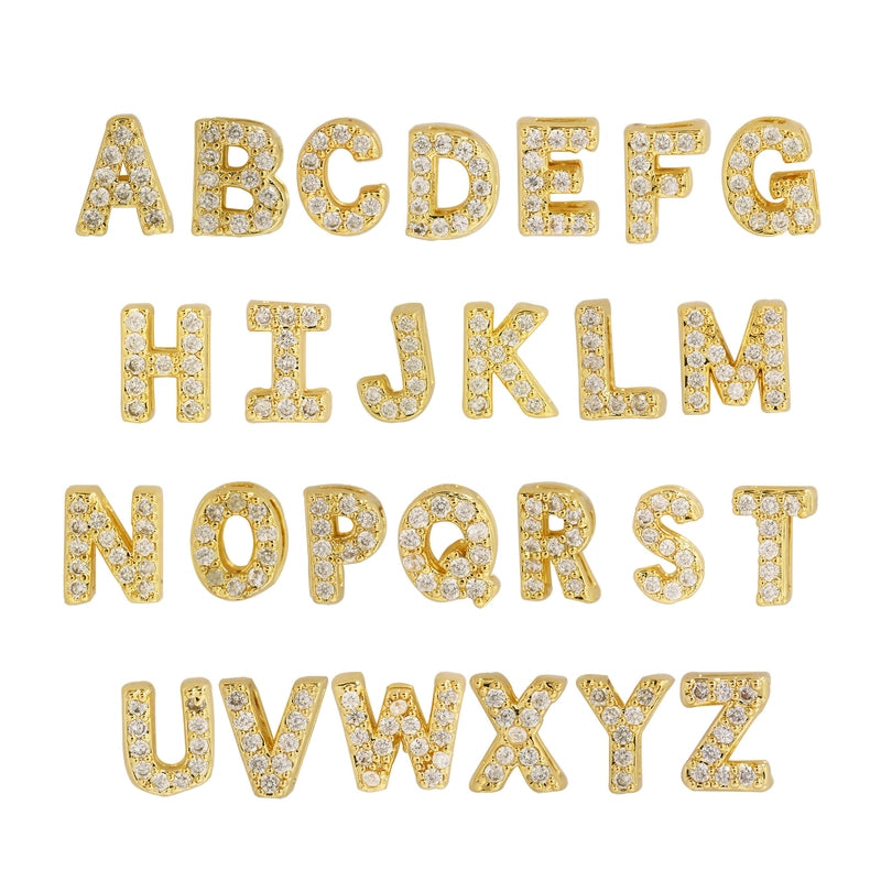 1 Piece Brass Letter Pendant Chain Jewelry Accessories