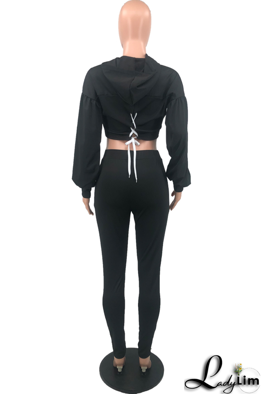 Blue Fashion Solid Patchwork V Neck Long Sleeve Two Pieces