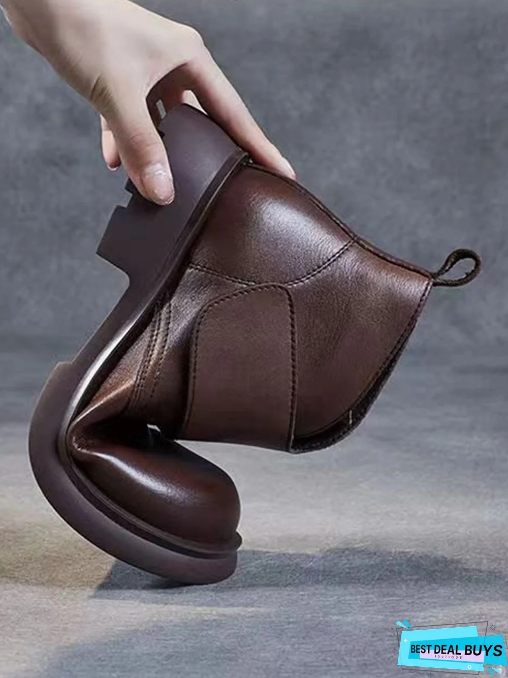 Vintage Hook-and-loop Fastener Combat Boots