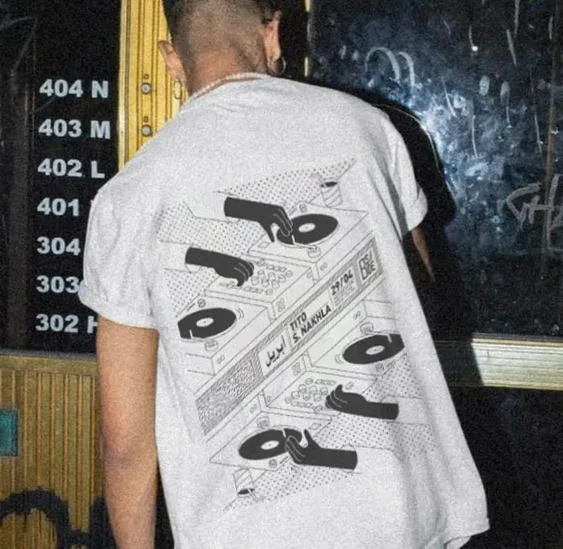 Disco music Printing Casual Men's T-shirt