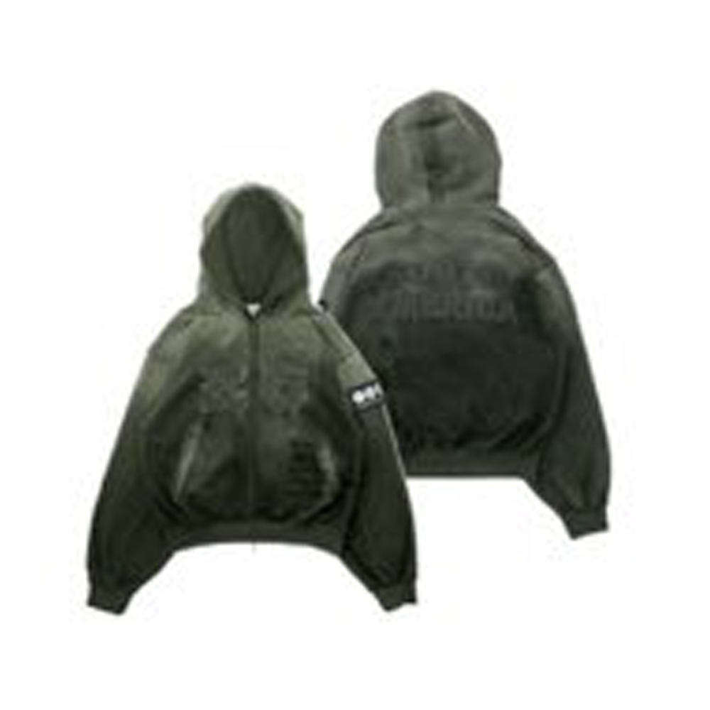 Official BTS Arirang World Tour Zip-up Hoodie - Vintage Gray