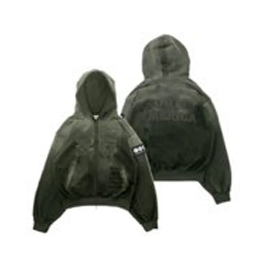 BTS ARIRANG Tour Heavyweight Zip-Up Hoodie - Vintage Olive