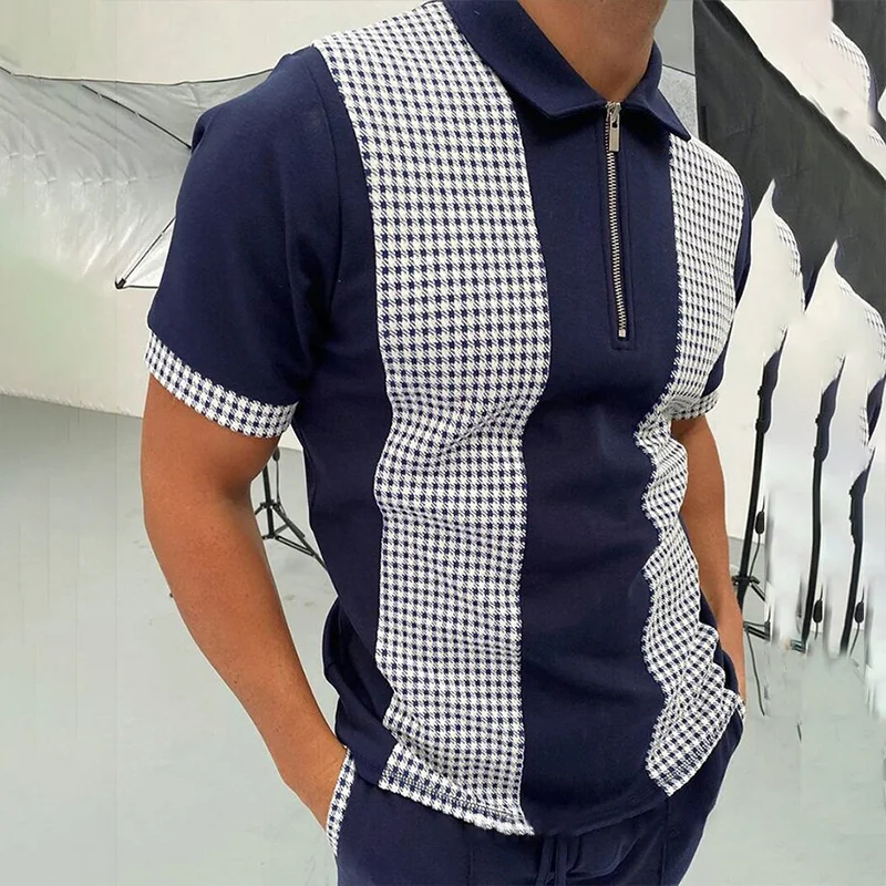 Men's Fashion Contrast Polo Shirt