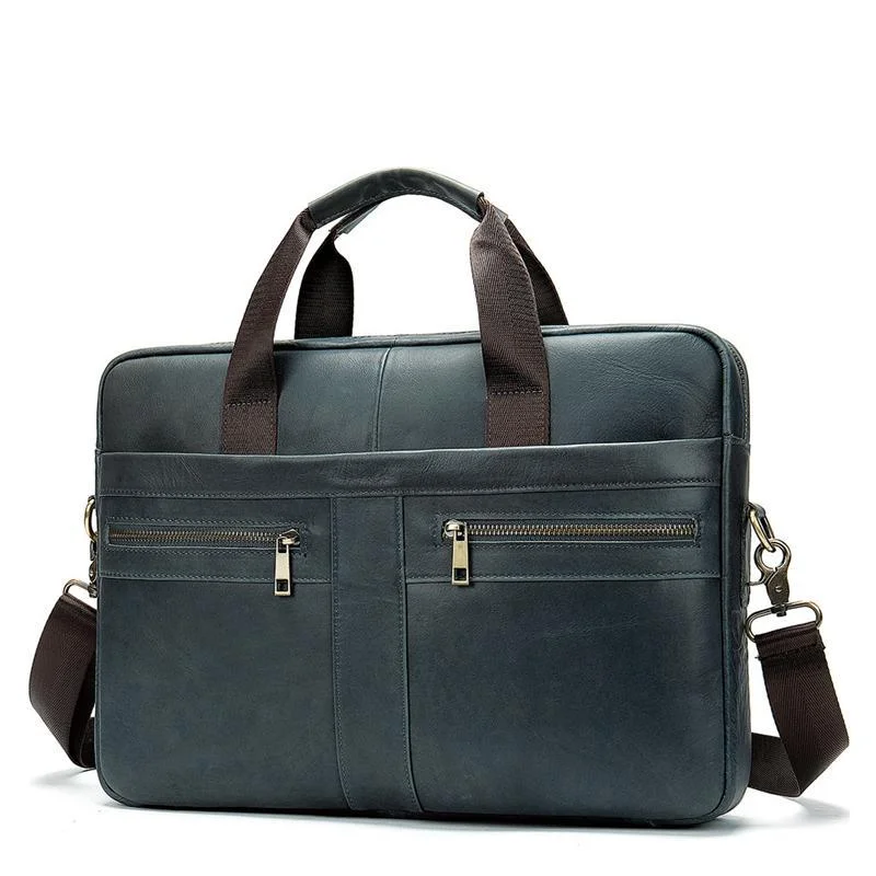 Mens Business Briefcase Vintage Leather Shoulder Bag