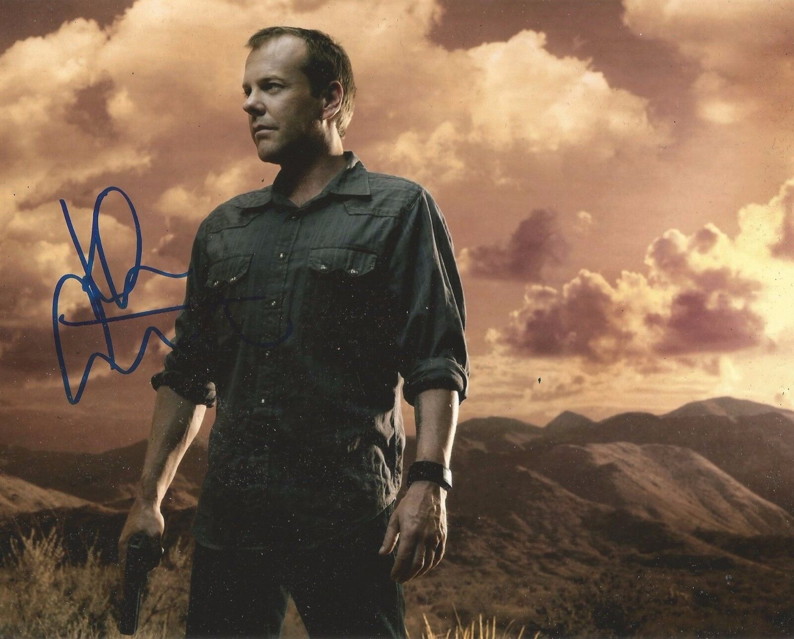 Kiefer Sutherland Signed 24 10x8 Photo Poster painting AFTAL