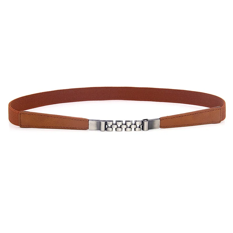 Elastic Belts For Women Gold Buckle Belts Female High Quality Women Fashion Belts Waist Band Stretch Knit Cinch