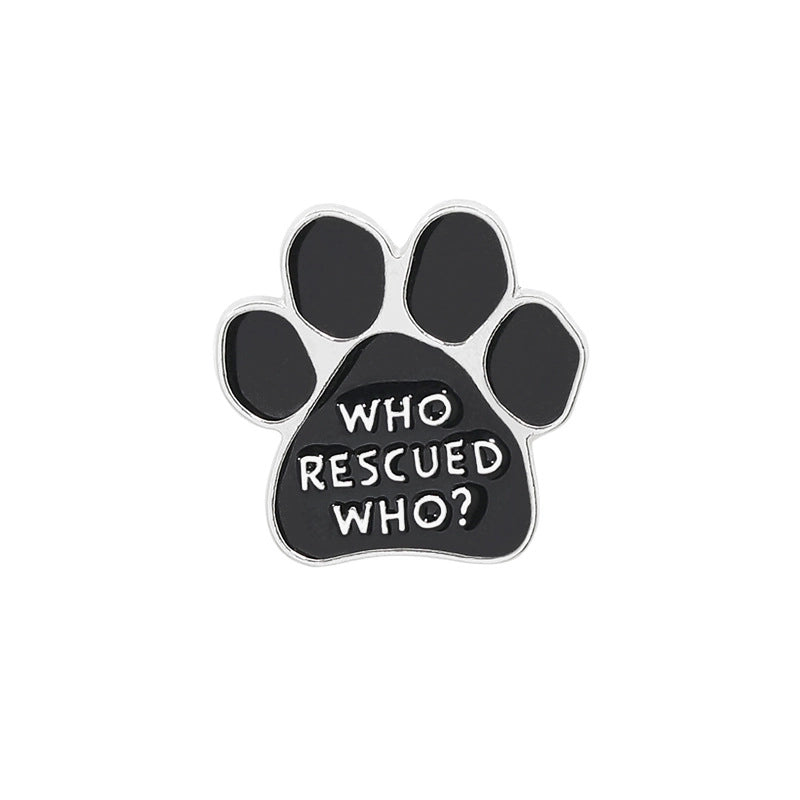 Cartoon Style Cute Classic Style Pin Cartoon Paw Print Alloy Stamping Stoving Varnish Plating Unisex Brooches Collar Pin