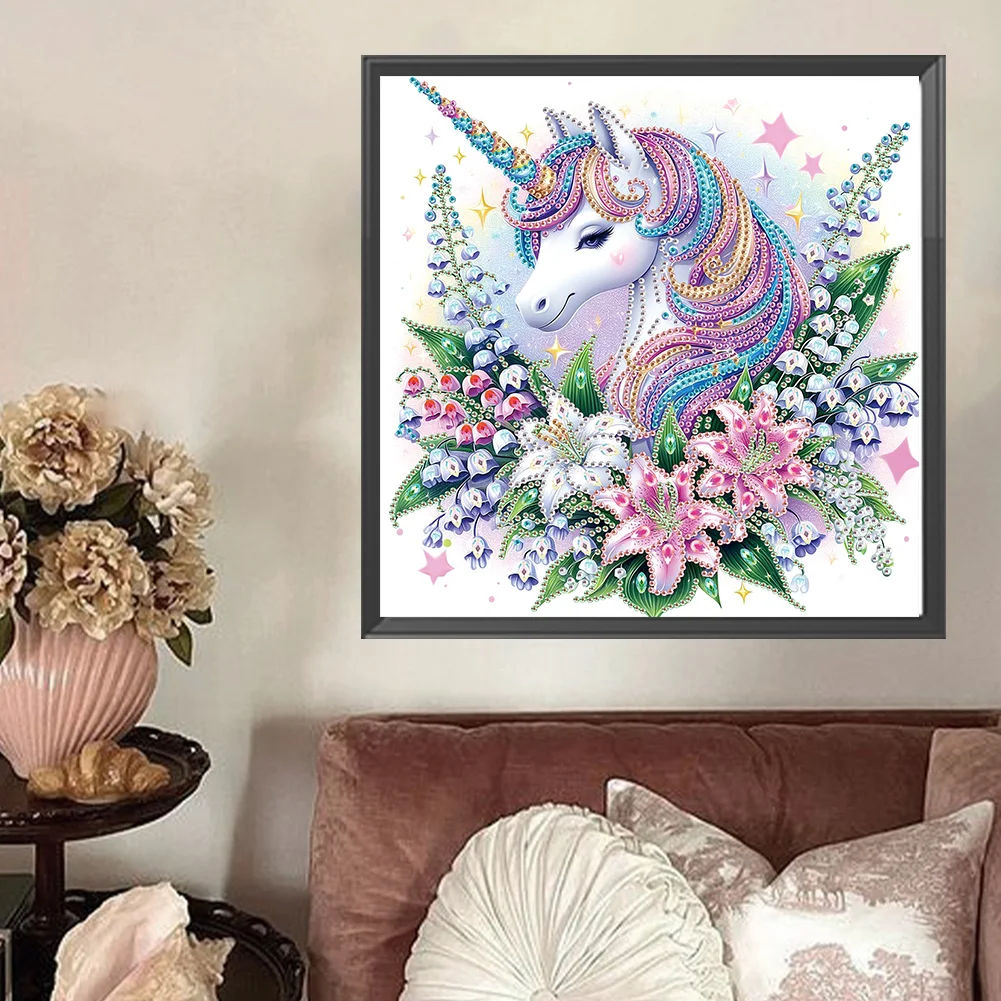 Diamond Painting - Partial Special Shaped Drill - Coffee Flower(Canvas|30*30cm)