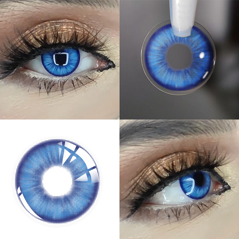 Love Story Aqua Blue Dopamine Colored Contact Lenses,,non prescription  colored contacts,colored eye contacts