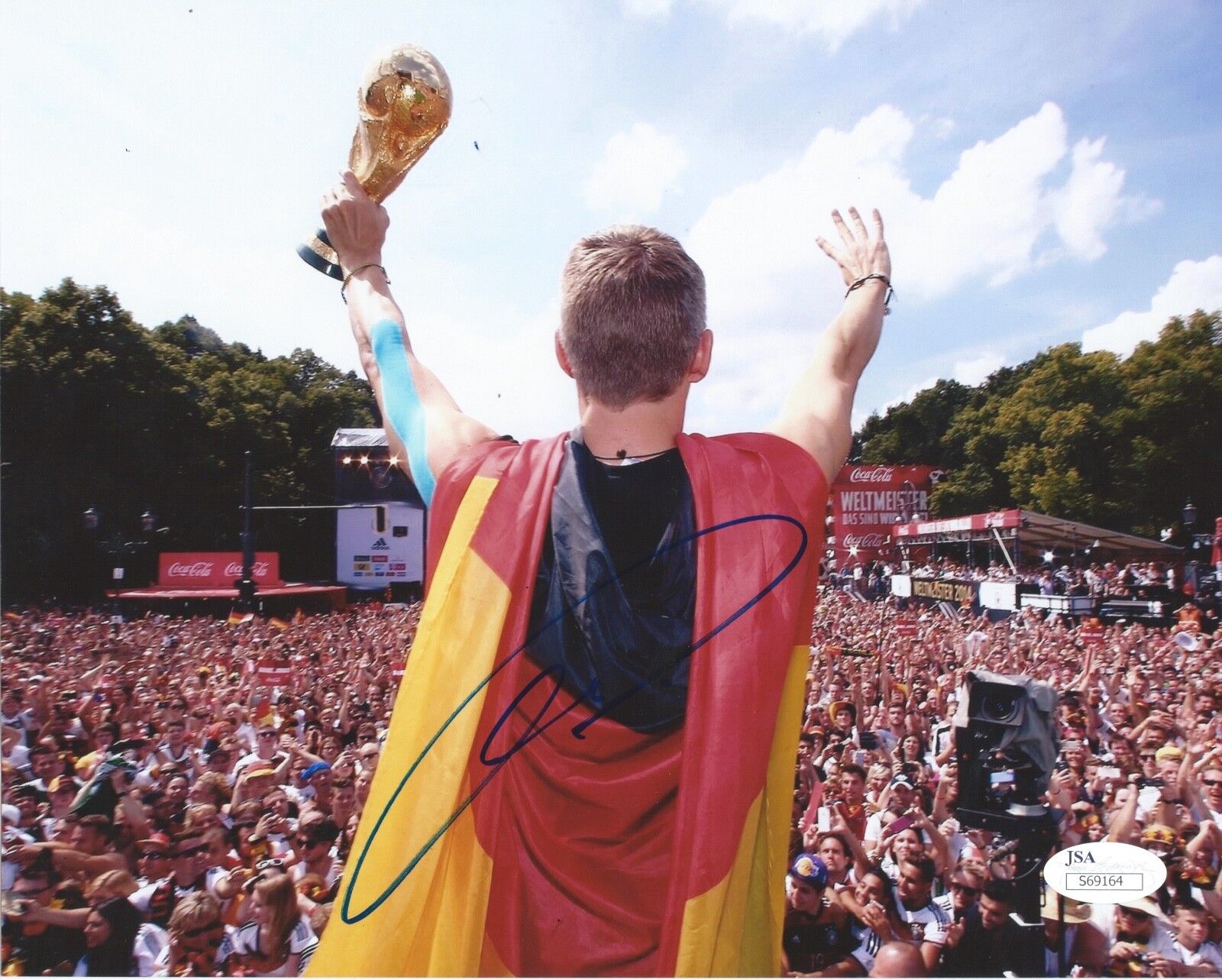 BASTIAN SCHWEINSTEIGER Signed Autographed 8x10 Photo Poster painting Germany World Cup JSA COA 5