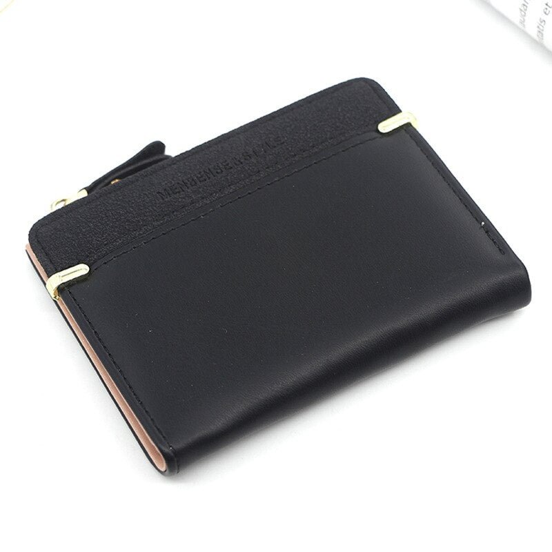 PURDORED 1 Pc Women card Wallet Lovely Candy Color zipper Small Coin Purse business Card holder  PU leather passport holder