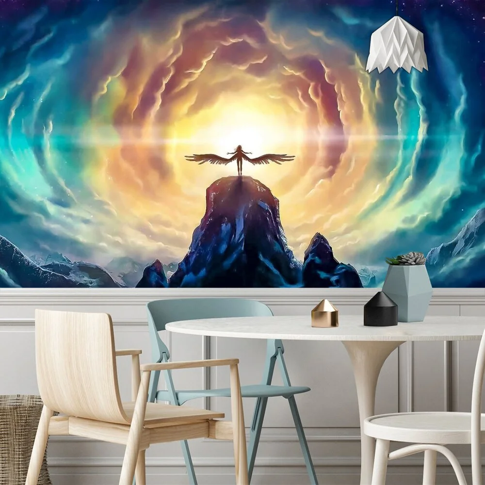 Angel Landing Tapestry Hippie Wall Hanging Blanket Wall Carpet Yoga Mat Home Decor Tapestry