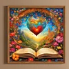 Diamond Painting -DIY Full Round Drill Heart Book