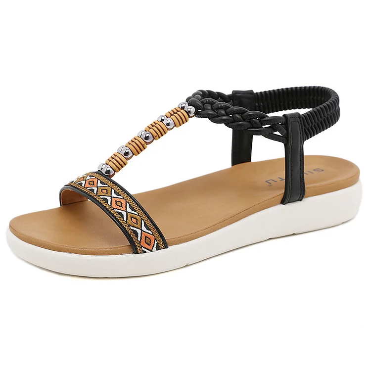 Embroidered Casual Elastic Fashion Sandals shopify Stunahome.com