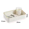 [US Local Warehouse] Valet Tray Multi-Function Desktop Organizer Tray PU Leather Storage Box (White)