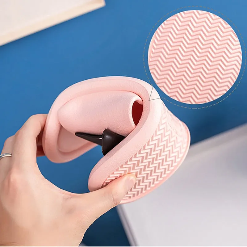 Women's Summer Slippers Cartoon Slides Non-slip Indoor Bathroom Flip Flops Men Outside Slippers Beach  Zapatos Hombre chaussons