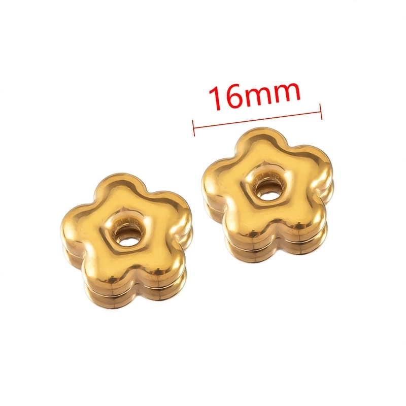 2 PCS/Package 304 Stainless Steel Star Flower Fish Tail Pendant Jewelry Accessories