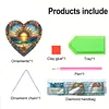 (Upgrade Size)DIY Double Sided Effect Diamond Painting Hanging Pendant Kit (Heart Sunrise)