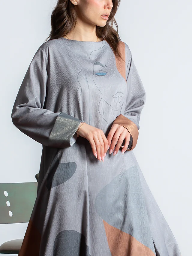 High Fashion Graphic Print Dress-inspireuse