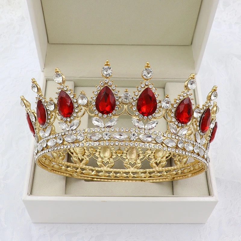 Women’s Elegant Crown Alloy Inlay Zircon Crown