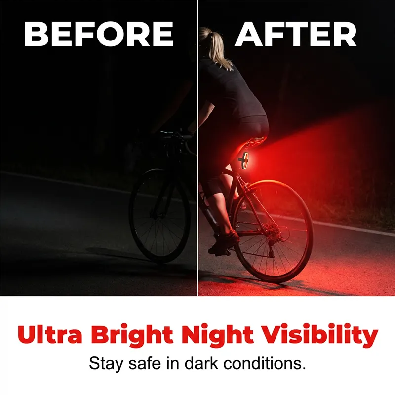 LED posteriori ad alta visibilità per bicicletta