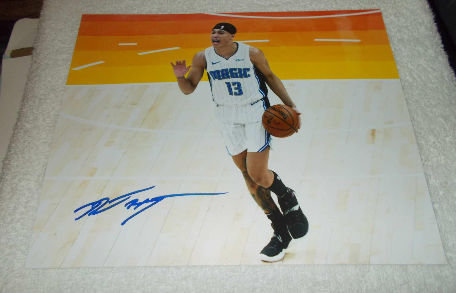 RJ HAMPTON ORLANDO MAGIC SIGNED AUTOGRAPHED 8x10 Photo Poster painting COA