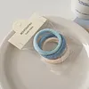 3PCS Blue Cream Rhombus Pattern Elasticity Hair Bands Set