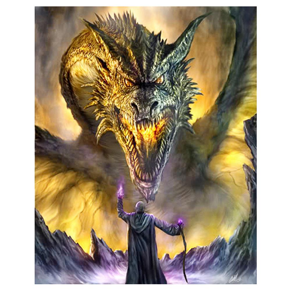 

40*30CM - Dragon - Square Drill Diamond Painting, 501 Original