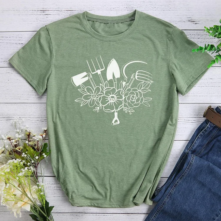 Gardening Tool Round Neck T-shirt