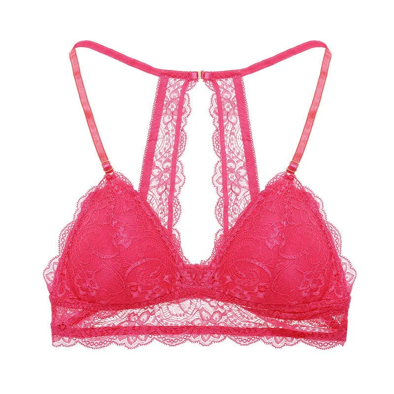 S-XL Lace Bra Underwear Women Sexy Bralette Wireless Bras for Female Brassiere Lingerie Backless Bra Massage Padded Tank Crop