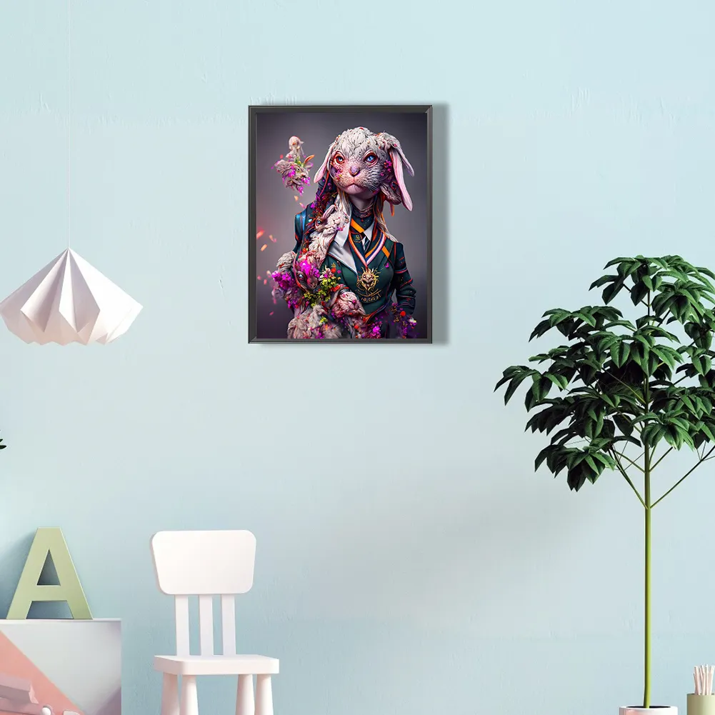 Full Round Diamond Painting 30*40cm - Captain Rabbit