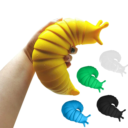 3D Printed Articulated Slug Fidget Toy