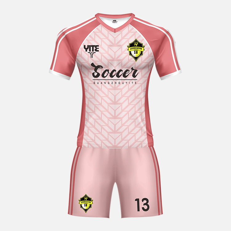 YITE | YTZQ106-White And Pink Soccer Uniforms