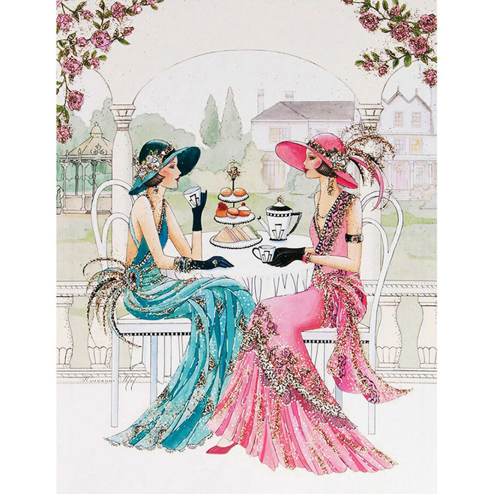

80*100CM - 11CT Stapmed Cross Stitch - Elegant Lady (Big Size), 501 Original