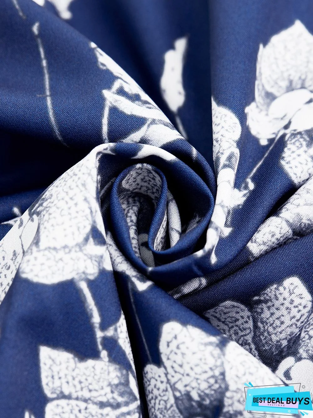 Casual V Neck Loosen Short Sleeve Woven Tunic Dress