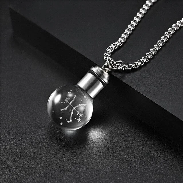 Buzzdaisy Glowing Luminous Constellations Bulb Pendant Necklaces