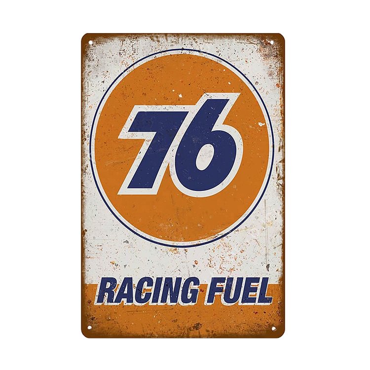 76 Racing Fuel - Vintage Tin Signs/Wooden Signs Gas & Oil - 7.9x11.8in & 11.8x15.7in