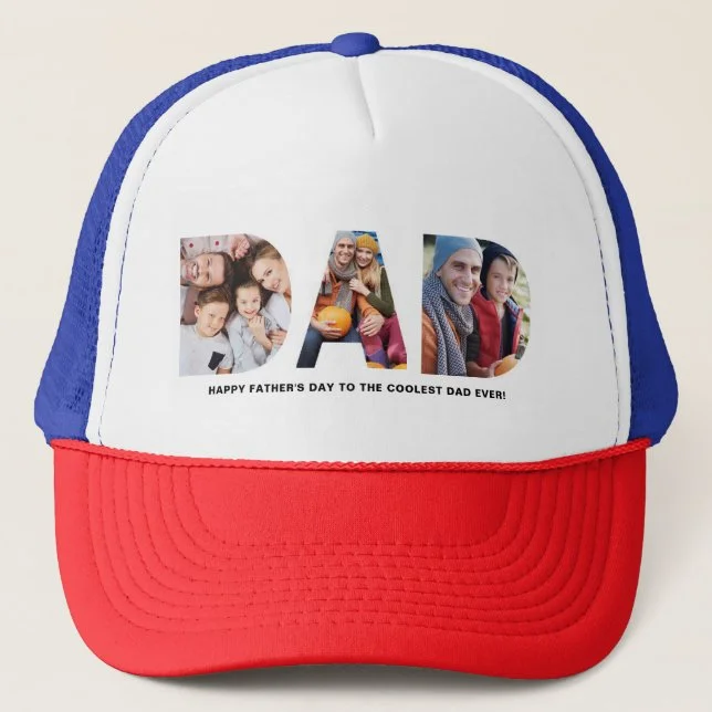 💖For Dad💖Father's Day 3 Photo Personalized Trucker Hat™