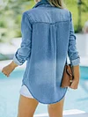 Casual  Denim Style Long Sleeves Shirt