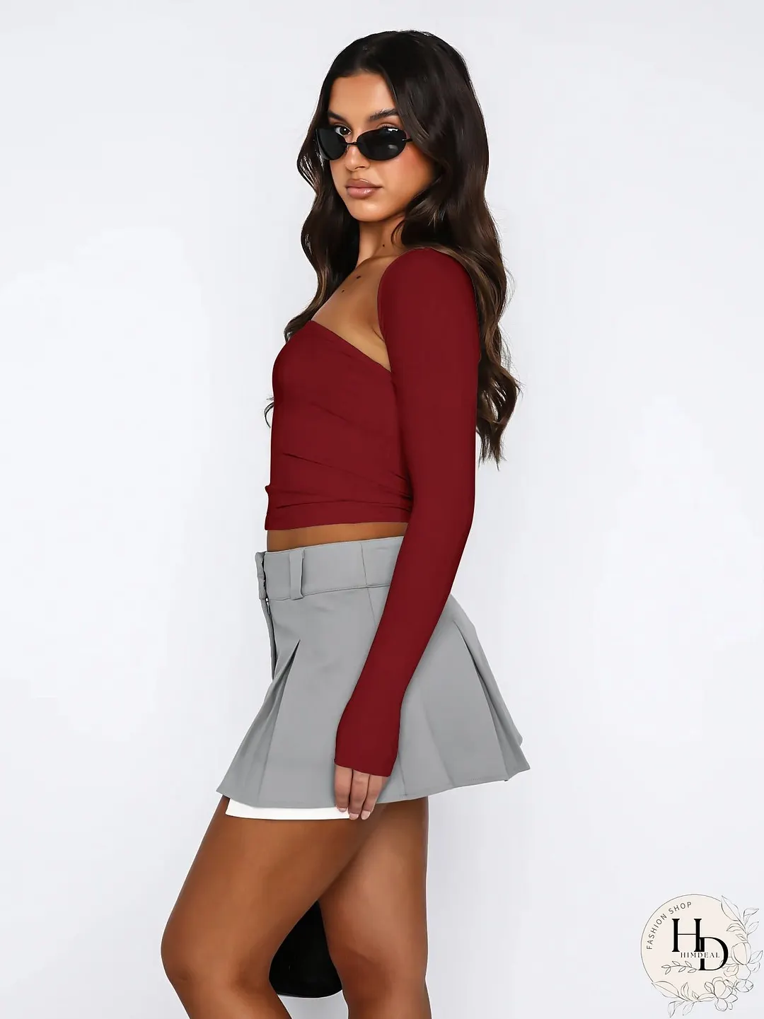 Cutout Raglan Sleeve Bolero and Tube Top