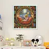 Bunny In Library-14CT Stamped Cross Stitch 36*36cm/14.17*14.17in tapestrymarket