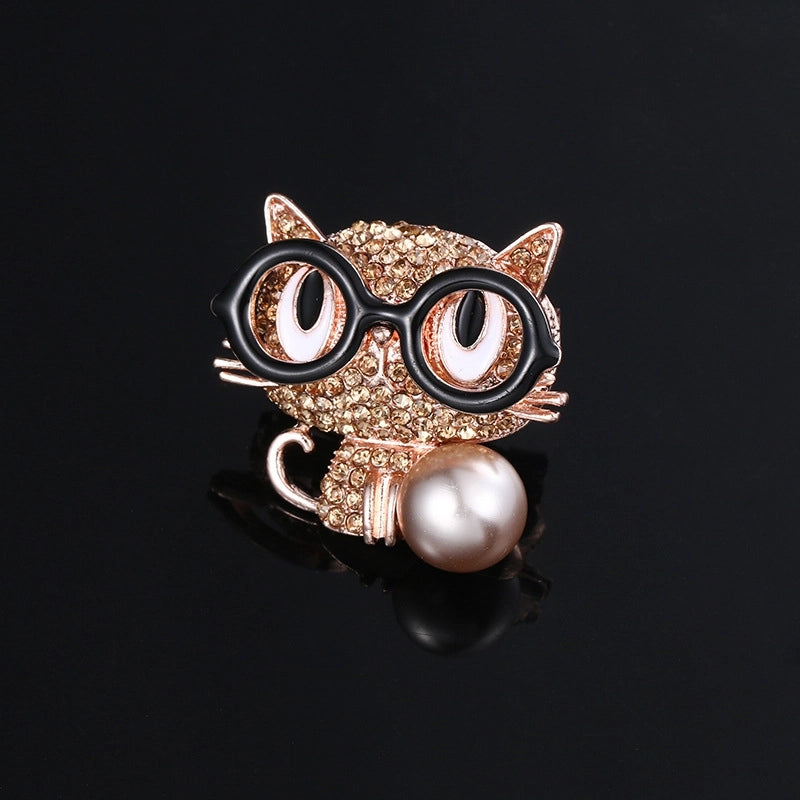 Luxurious Pin Geometric Alloy Inlay Artificial Pearls Rhinestones Women’S Brooches