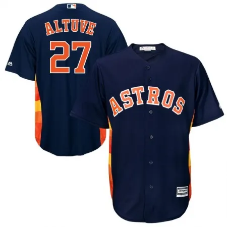 Men's Houston Astros #27 Jose Altuve Navy Cool Base Stitched MLB Jersey 4TKR